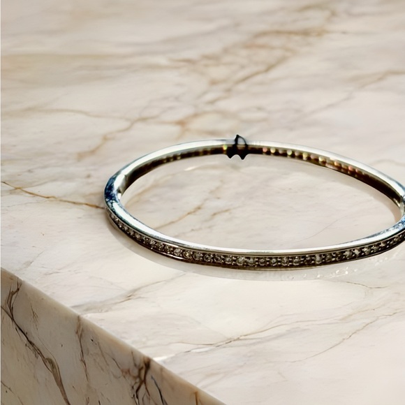 Lauren Ralph Lauren Sterling Silver 925 Cubic Zirconia Bangle Bracelet - Picture 1 of 4